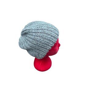 Dorfman Milano  Heather Gray Beaded Slouchy Knit Beanie